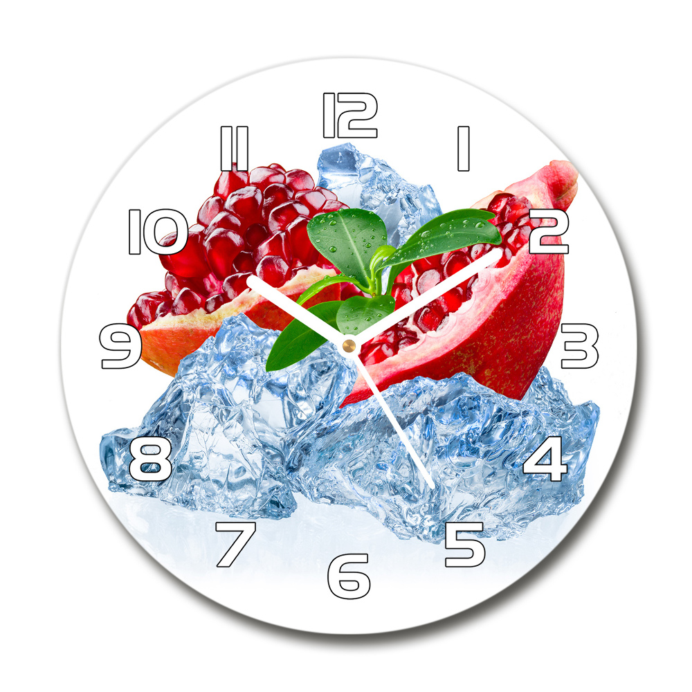 Horloge ronde murale Grenade sur glace