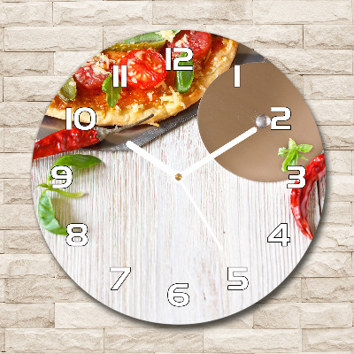 Horloge ronde murale Pizza