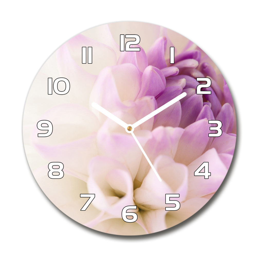 Horloge ronde murale Dahlia blanc