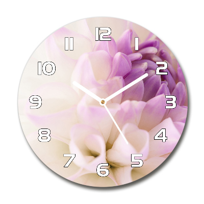 Horloge ronde murale Dahlia blanc