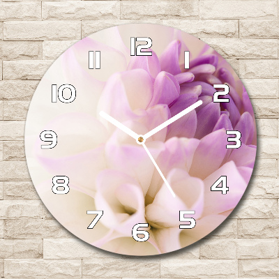 Horloge ronde murale Dahlia blanc