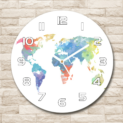 Horloge ronde Carte du monde