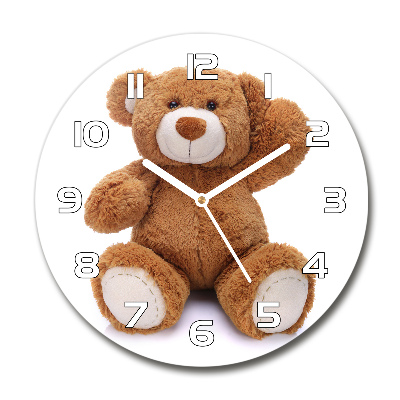 Pendule murale ronde Ours en peluche