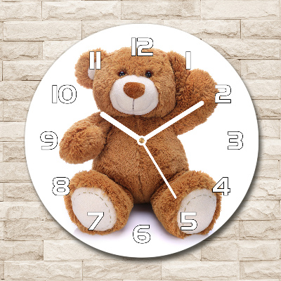 Pendule murale ronde Ours en peluche