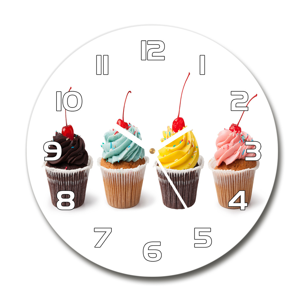 Horloge ronde murale Cupcakes