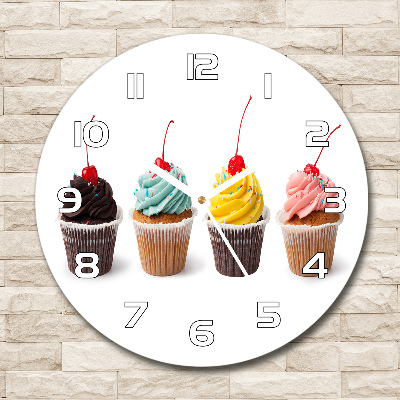 Horloge ronde murale Cupcakes