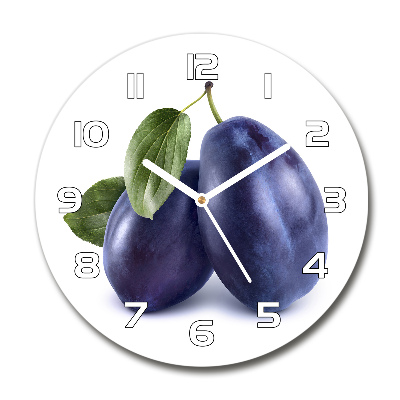 Horloge ronde murale Prunes