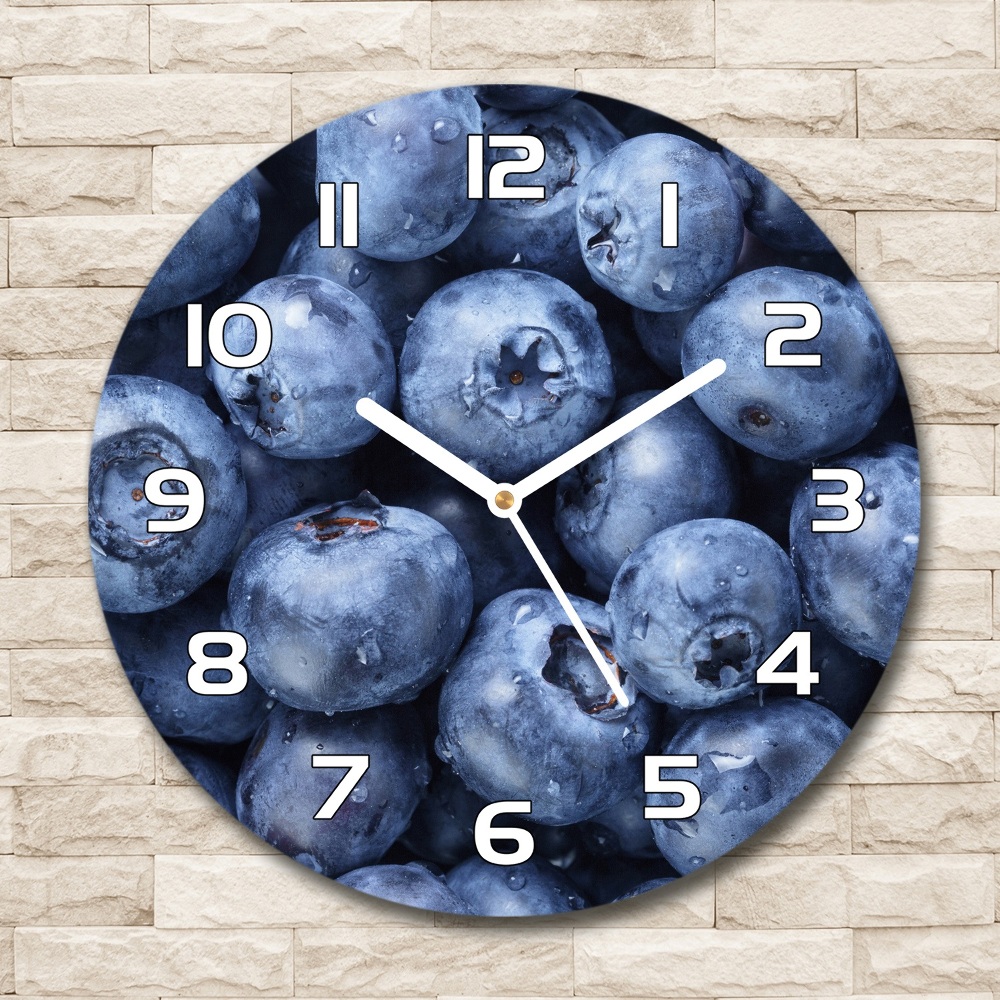 Horloge ronde murale Motif bleuet