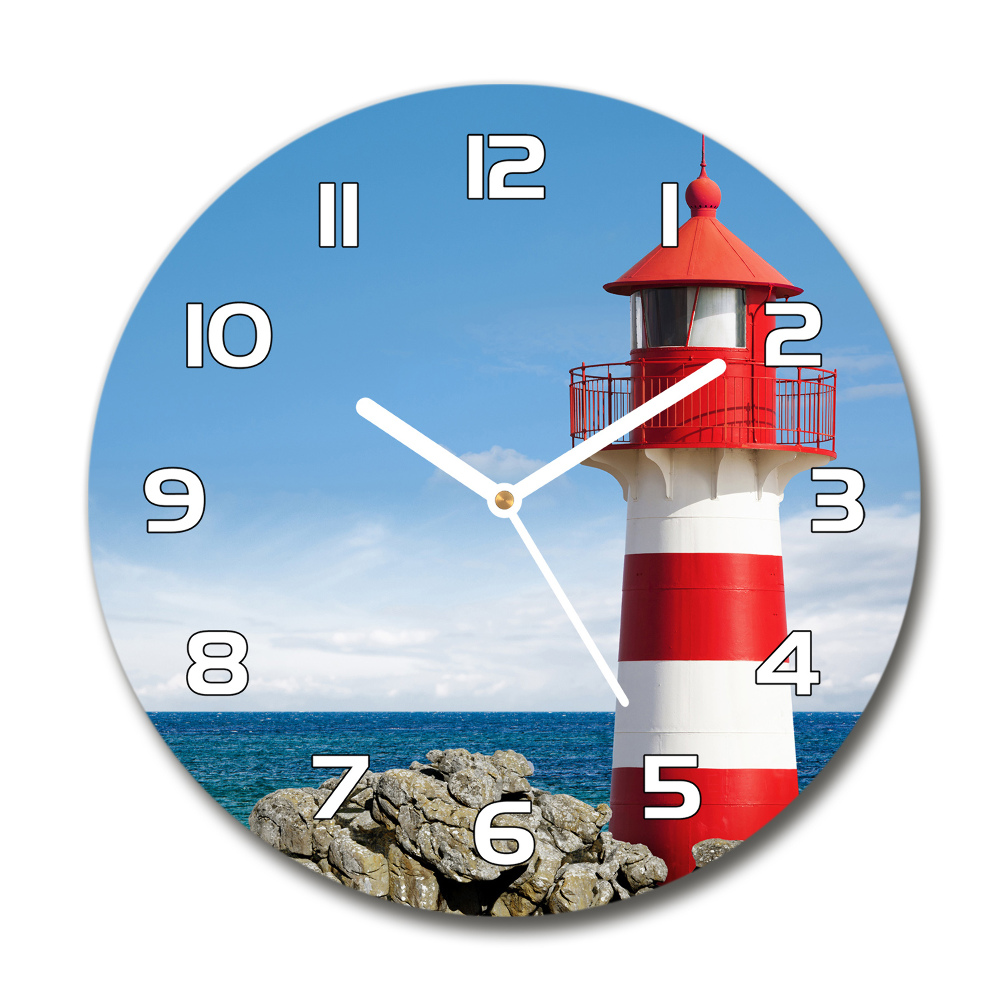 Horloge en verre ronde Phare