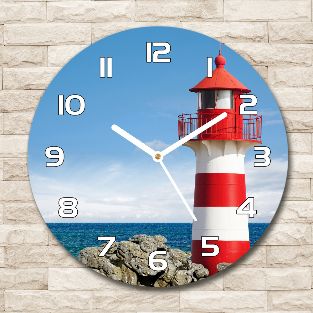 Horloge en verre ronde Phare