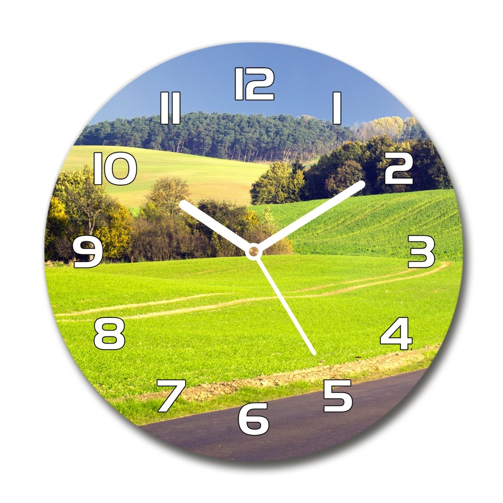 Horloge ronde murale Route de campagne