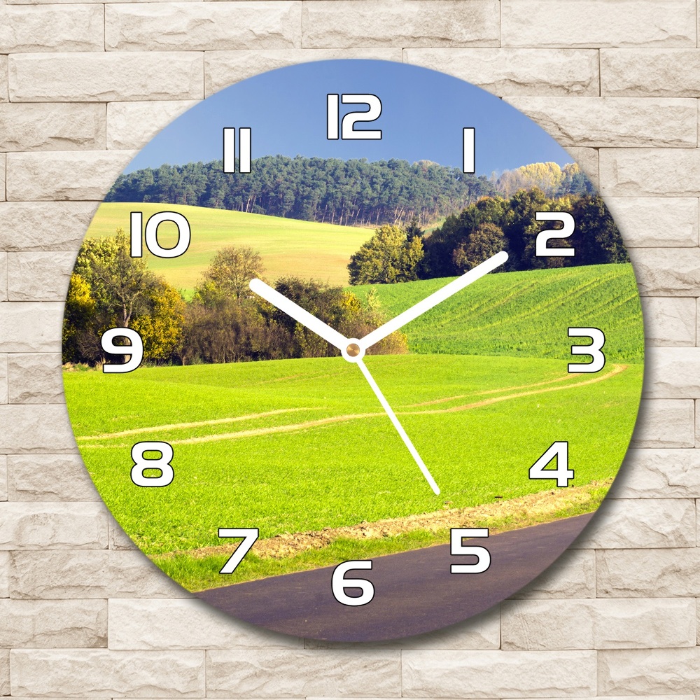 Horloge ronde murale Route de campagne