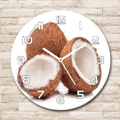 Horloge en verre ronde Noix de coco