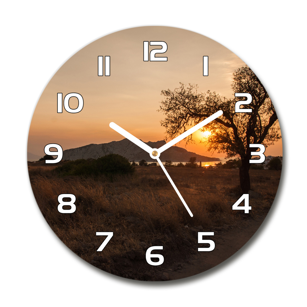 Horloge ronde murale Coucher de soleil