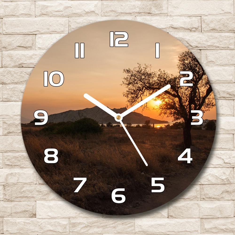 Horloge ronde murale Coucher de soleil