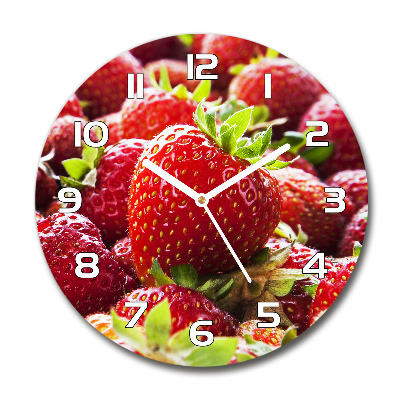 Horloge ronde murale Fraises