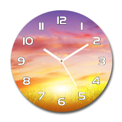 Horloge ronde Coucher de soleil