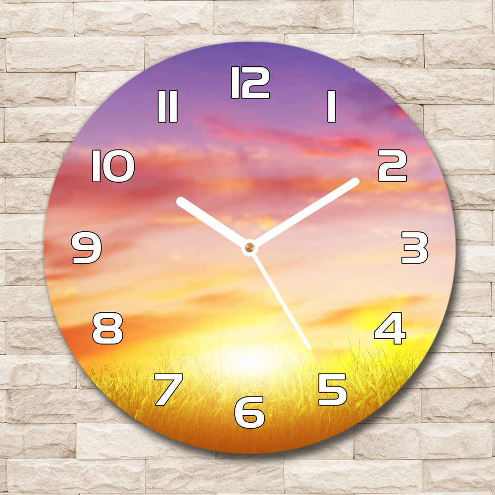 Horloge ronde Coucher de soleil