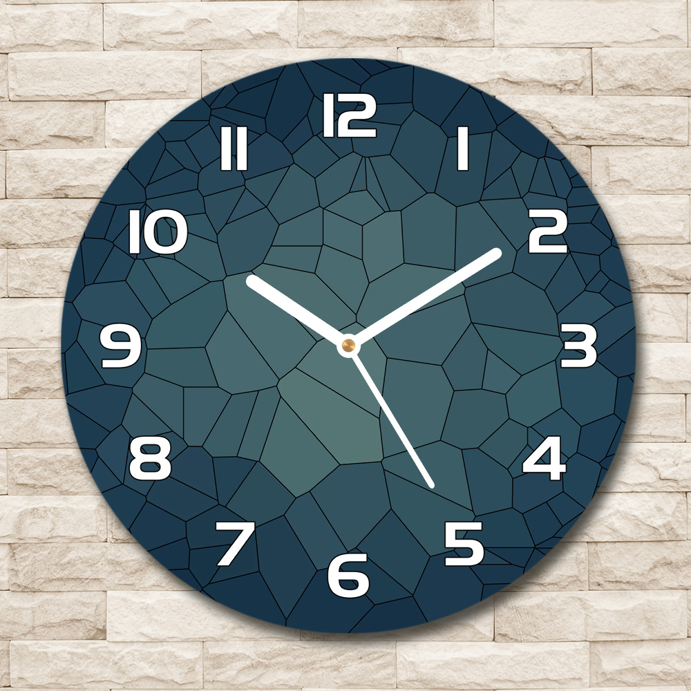 Horloge ronde en verre Fond abstrait