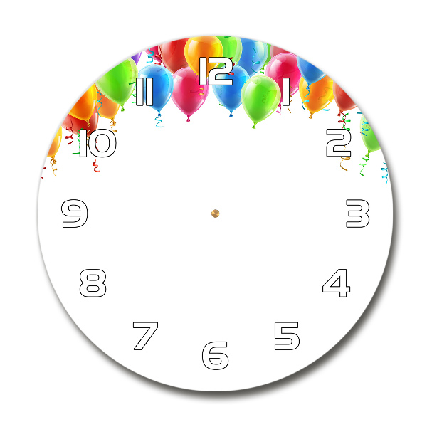 Pendule murale ronde Ballons colorés