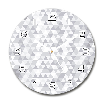 Horloge ronde Triangles gris