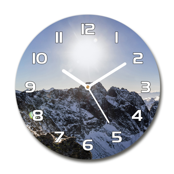 Horloge ronde Hiver dans les Tatras