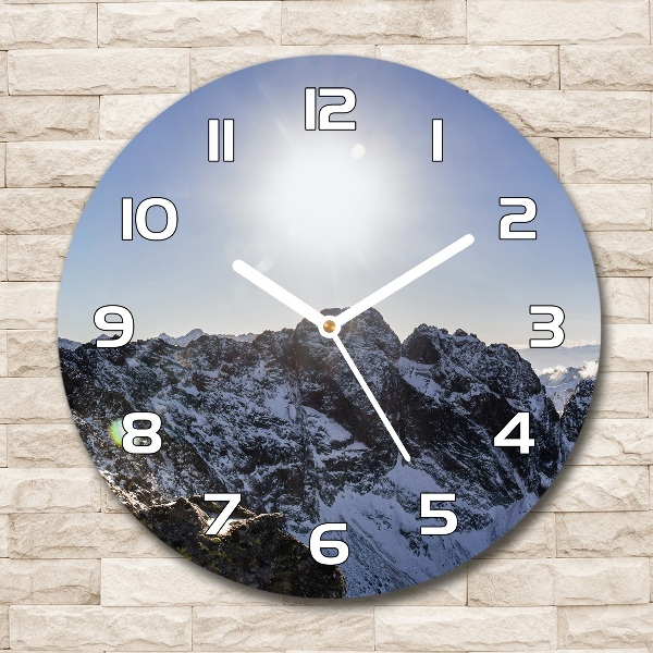 Horloge ronde Hiver dans les Tatras