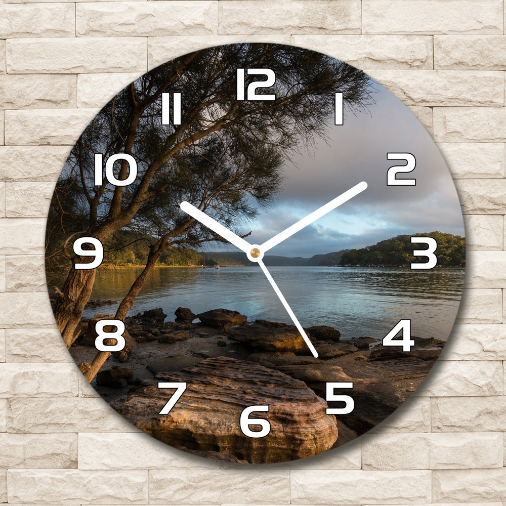 Horloge ronde Arbre au bord de la rivière