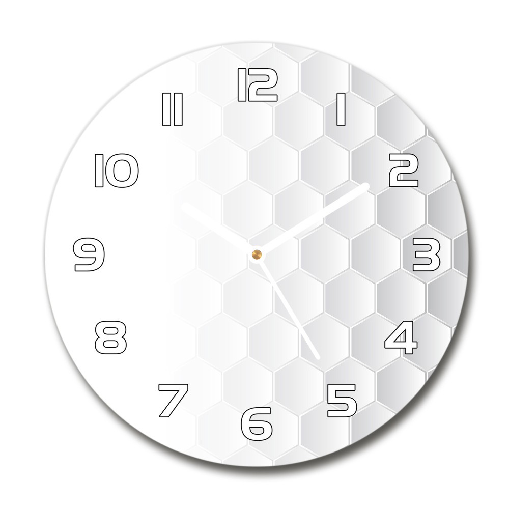 Horloge ronde Fond d'hexagones