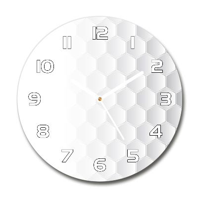 Horloge ronde Fond d'hexagones