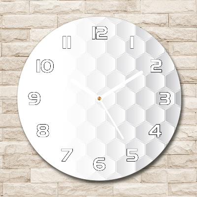 Horloge ronde Fond d'hexagones