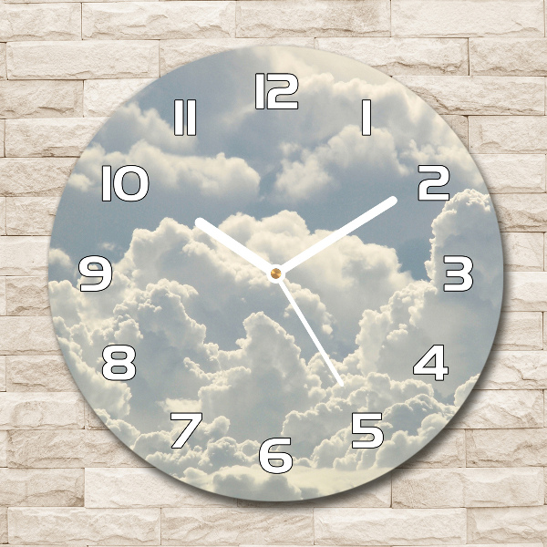 Horloge ronde murale Nuages
