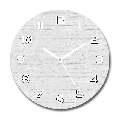 Horloge ronde Briques blanches mur