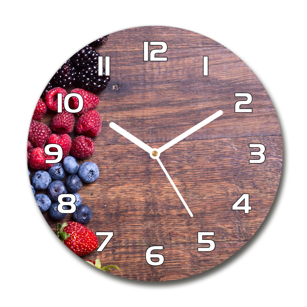 Horloge ronde Fruits de la forêt planche