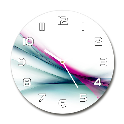 Horloge ronde en verre Vagues abstraites