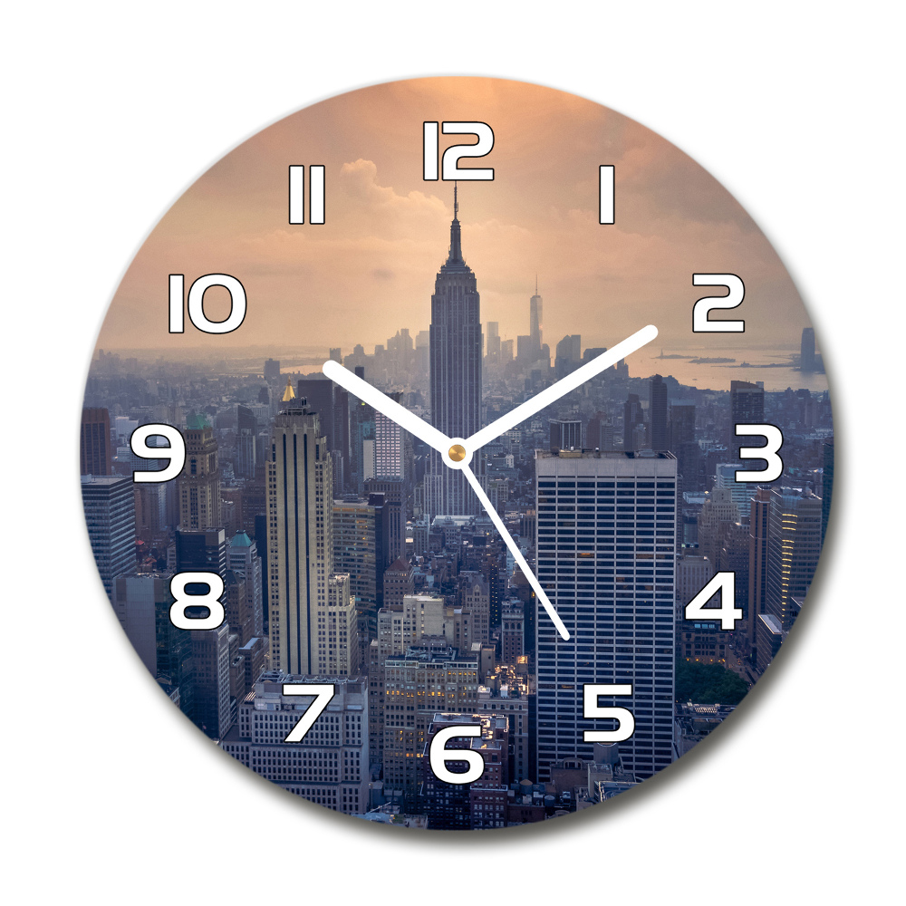 Horloge en verre ronde Manhattan New York