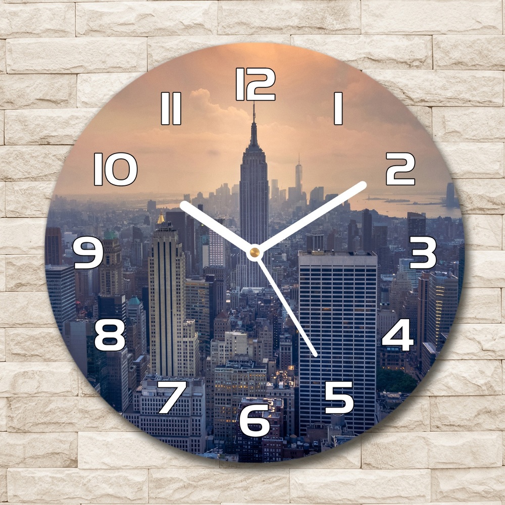 Horloge en verre ronde Manhattan New York