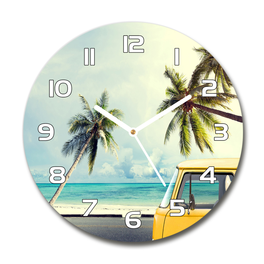 Horloge ronde Fourgon de plage