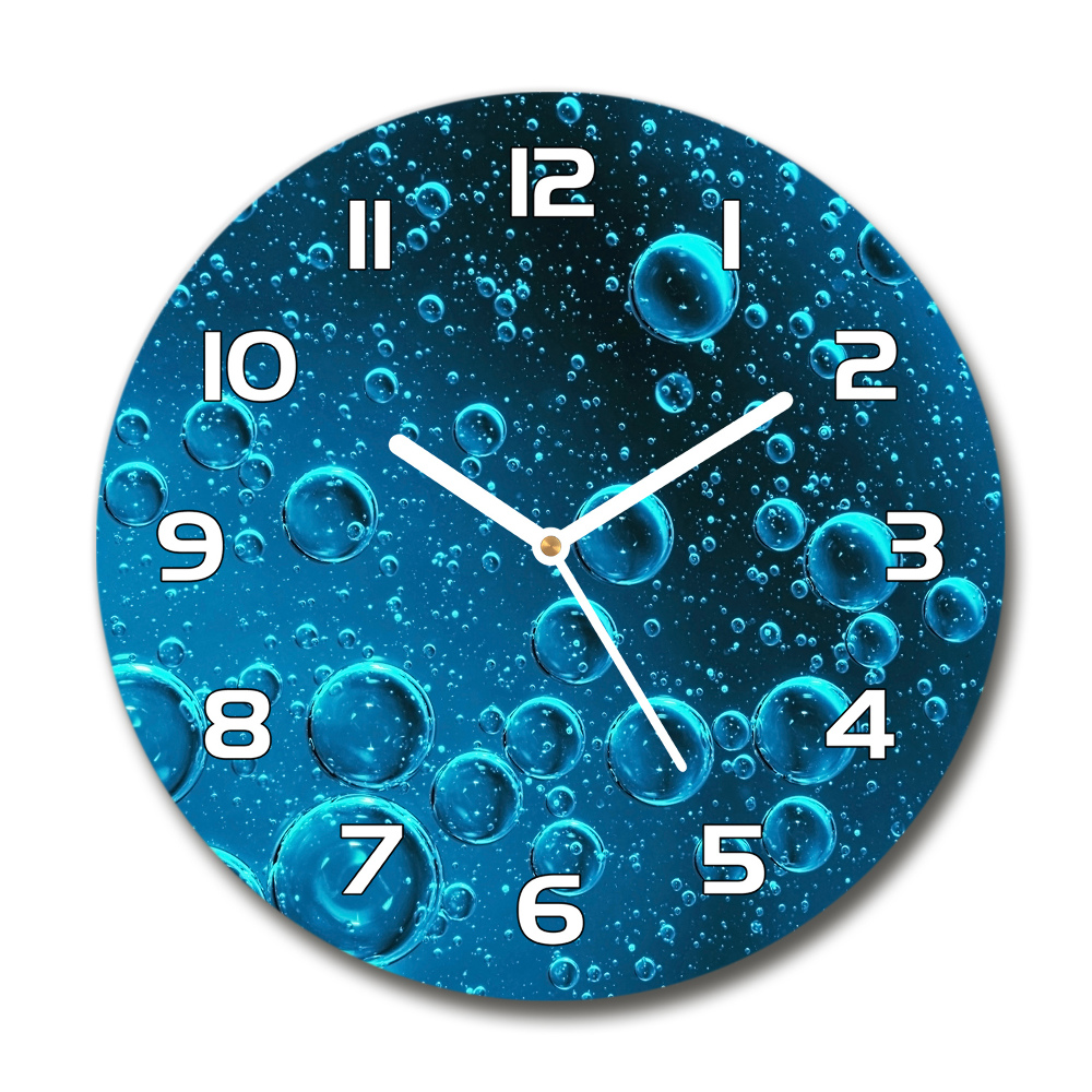 Horloge ronde Bulles sous l'eau