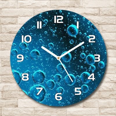 Horloge ronde Bulles sous l'eau