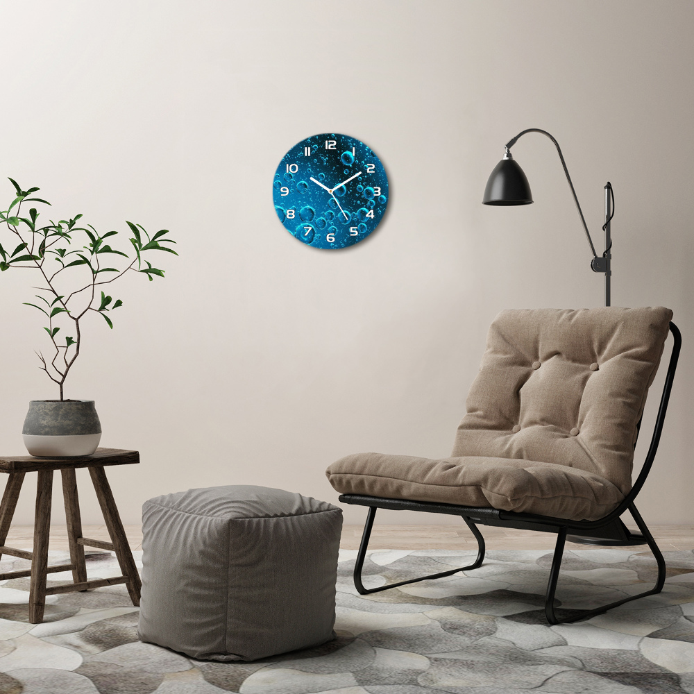 Horloge ronde Bulles sous l'eau