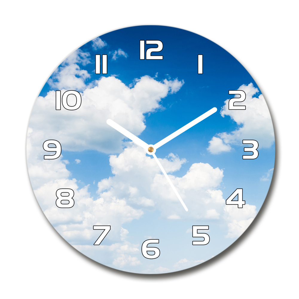 Horloge ronde Nuages