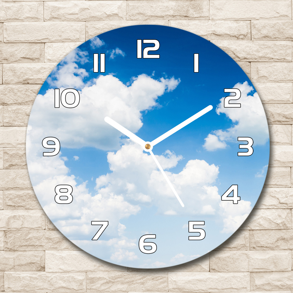 Horloge ronde Nuages