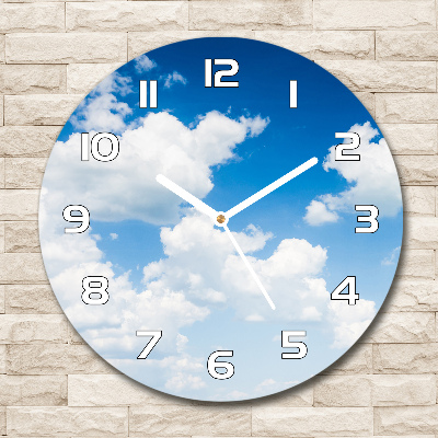 Horloge ronde Nuages