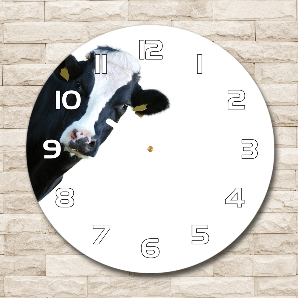 Horloge ronde murale Vache