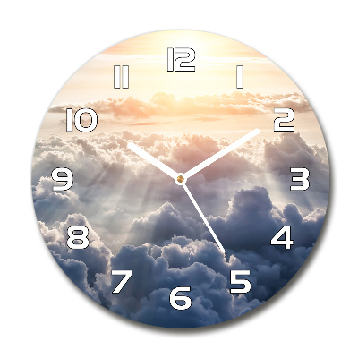 Horloge ronde Nuages vus du ciel