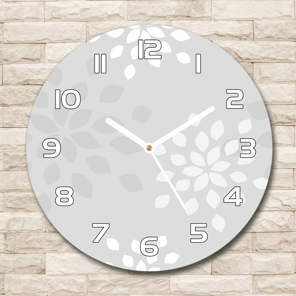 Pendule murale ronde Motif floral