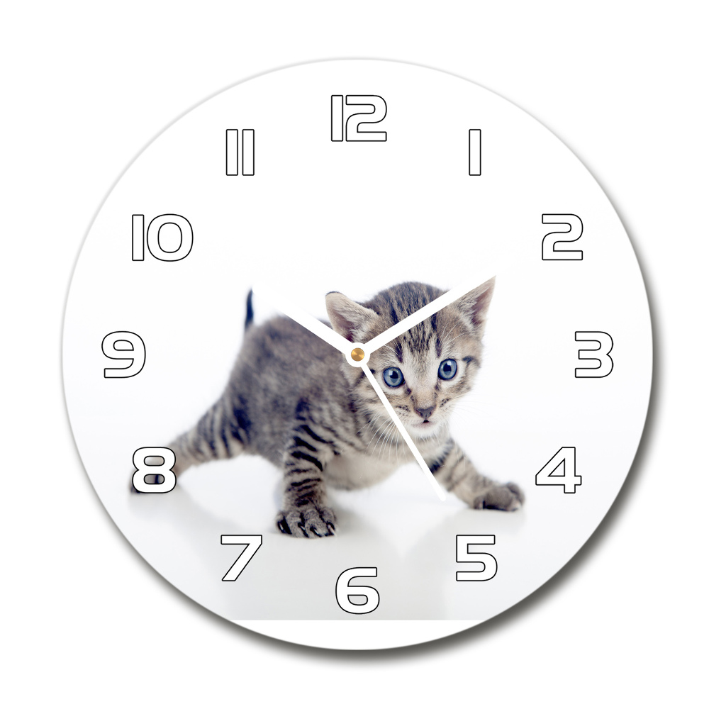 Horloge ronde murale Petit chat