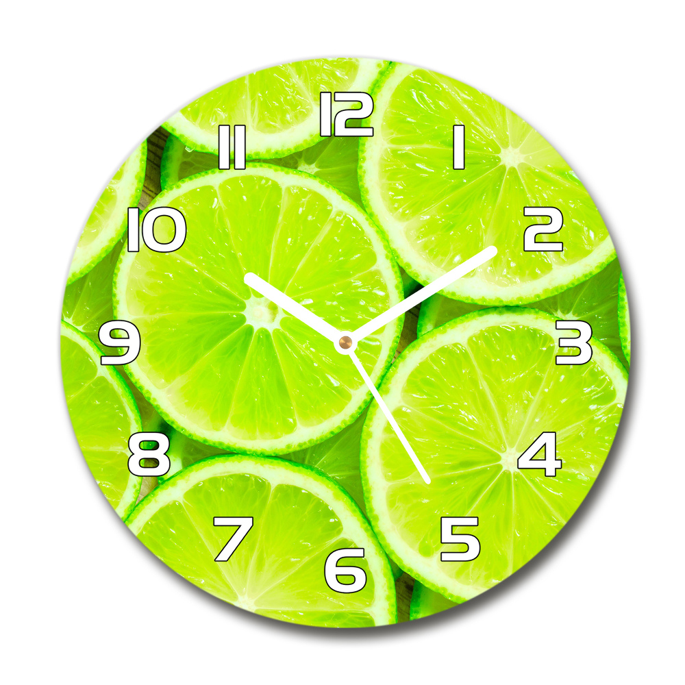 Horloge ronde murale Citrons verts