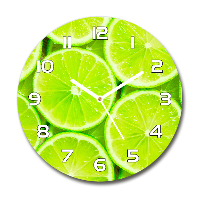 Horloge ronde murale Citrons verts